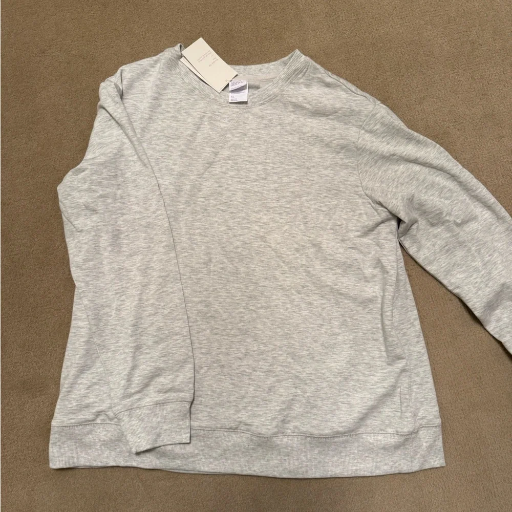 Stars Above Heather Gray Fleece Super Soft top - Picture 1 of 3